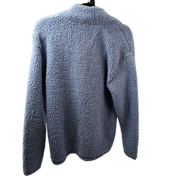 Victorias Secret Pink Jacket Sherpa Boyfriend Quarter Zip Pullover Fleece Teddy - Picture 2 of 6